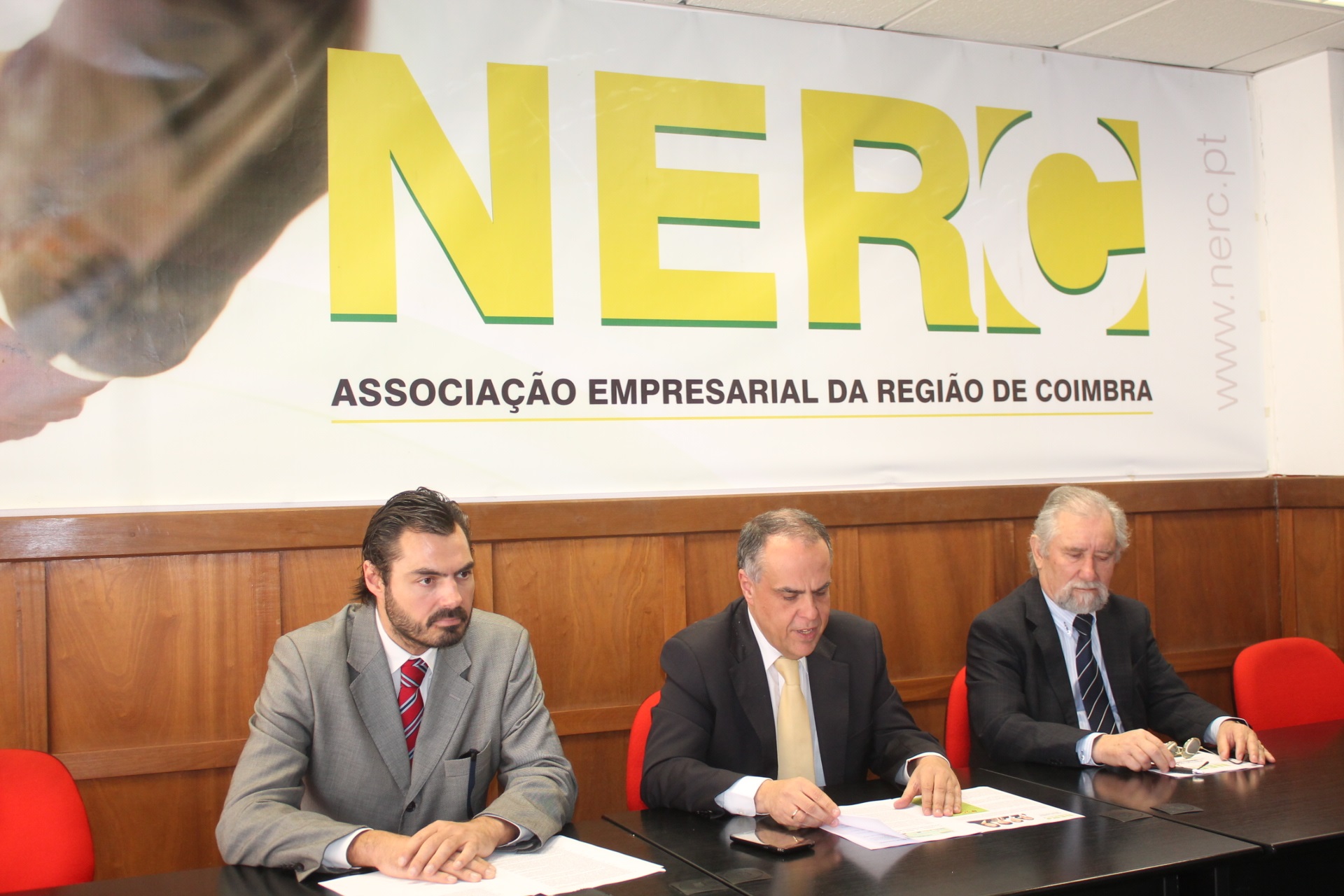 Pina Prata, presidente da NERC, com os vice-presidentes Carlos Fonseca e José Espírito Santo.