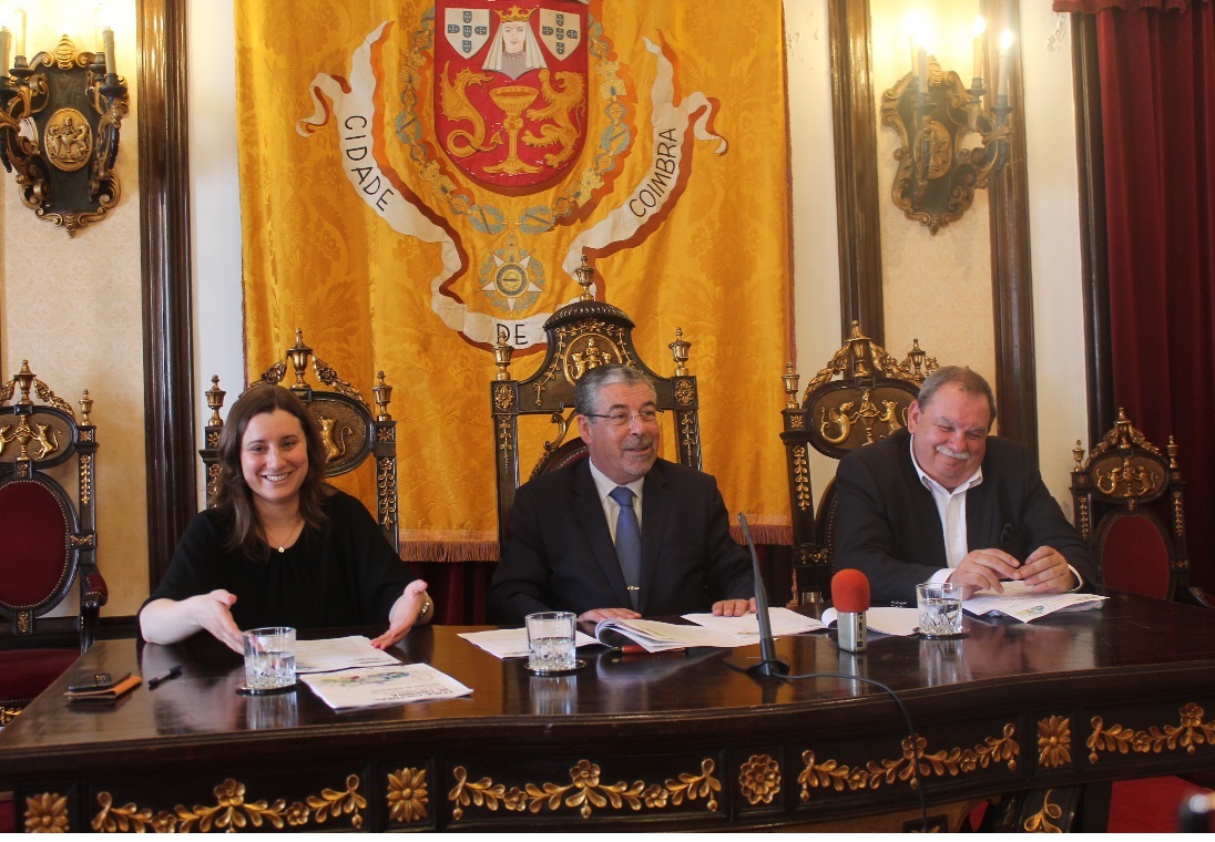 O evento foi apresentado hoje, 25 de maio, na Câmara Municipal de Coimbra por Manuel Machado - Presidente da Câmara Municipal de Coimbra e Carina Gomes e Jorge Alves - Vereadores da autarquia local.