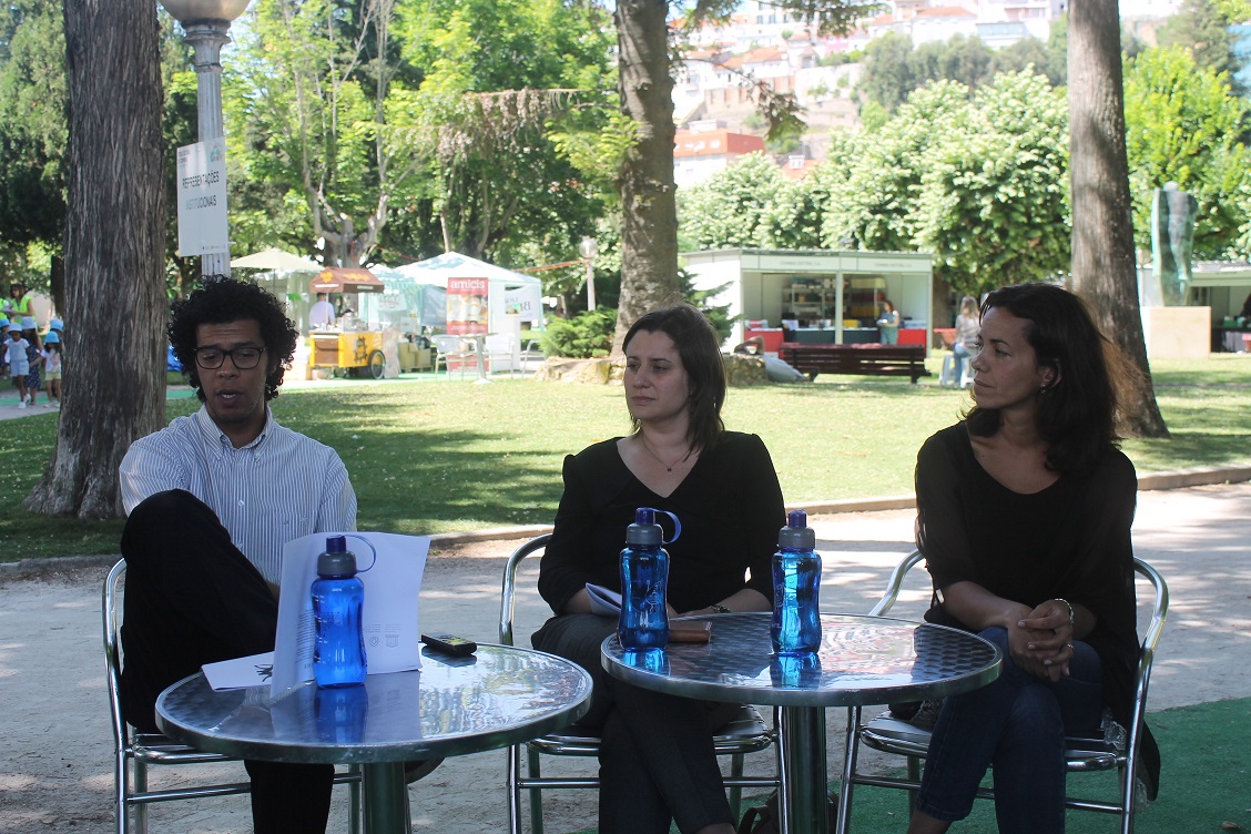 José Miguel Pereira, do Jazz ao Centro, Carina Gomes - Vereadora da Câmara Municipal de Coimbra e Clara Almeida Santos - Vice--Reitora da Universidadede Coimbra